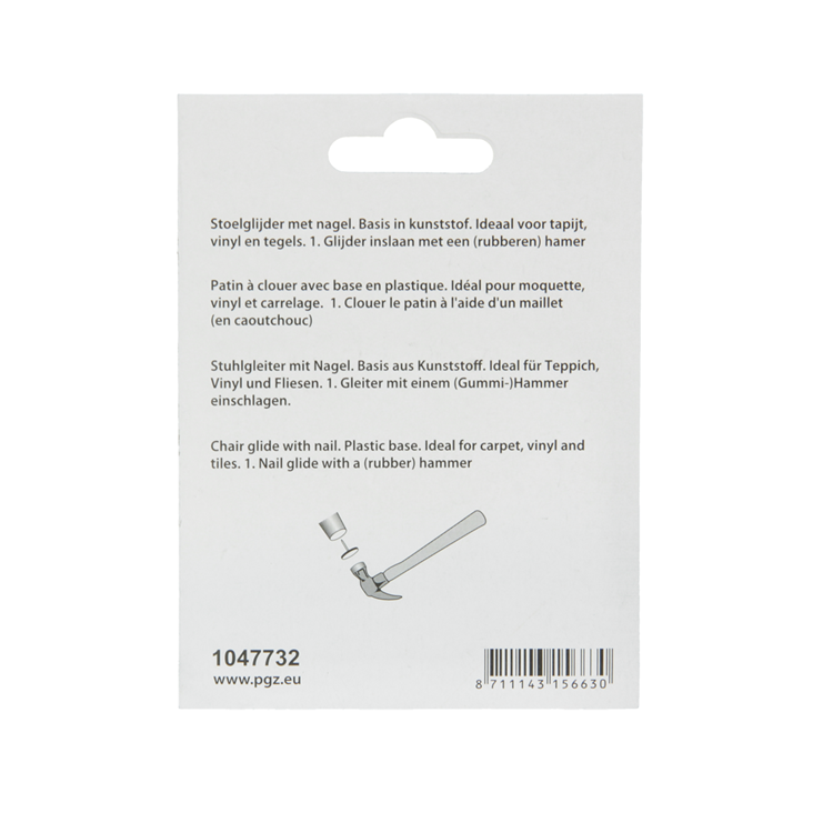 ギャラリービューアに画像をロードする, Mack 1047732 - stoelglijder met nagel vilt bruin ø 25 mm 4 st pcs | 6 stuks