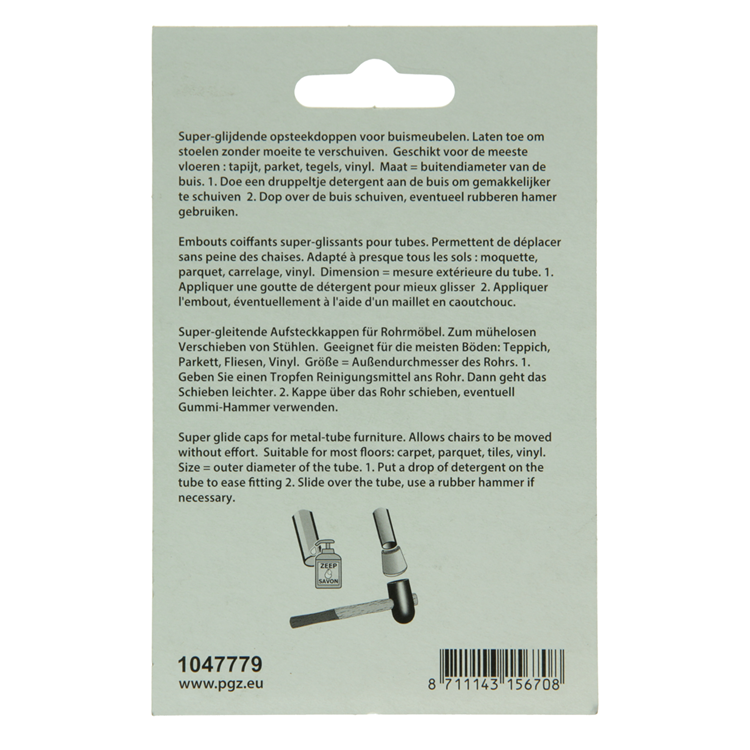 Afbeelding laden in galerijviewer, Mack 1047779 - super-glij-opsteekdop grijs ø 25 - 28 mm 4 st pcs | 6 stuks