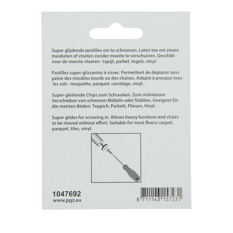 Afbeelding laden in galerijviewer, Mack 1047692 - glij-stoeldop met schroef grijs ø 22 mm 4 st pcs | 6 stuks