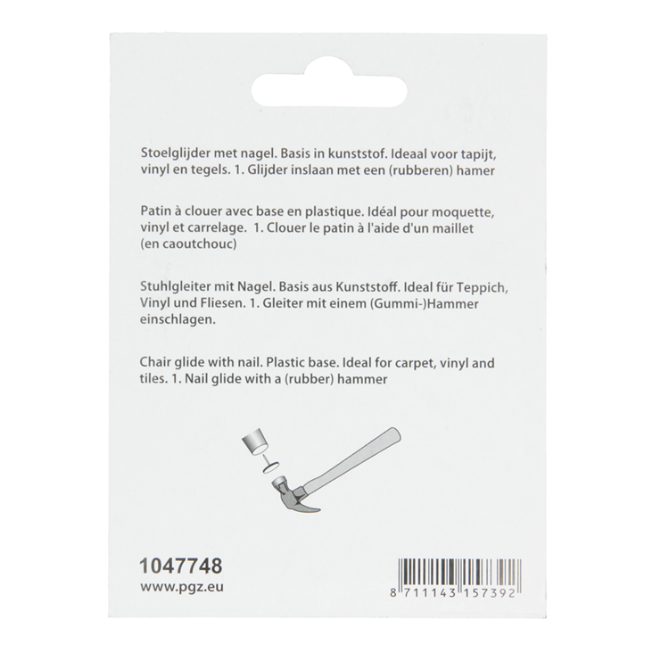 Afbeelding laden in galerijviewer, Mack 1047748 - stoelglijder nagel kunststof bruin ø 28 mm 4 st pcs | 6 stuks