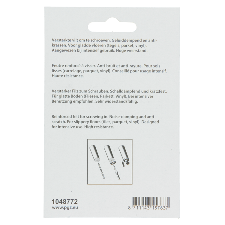 Afbeelding laden in galerijviewer, Mack 1048772 - versterkte vilt + schroef bruin ø 50 mm 4 st pcs | 6 stuks