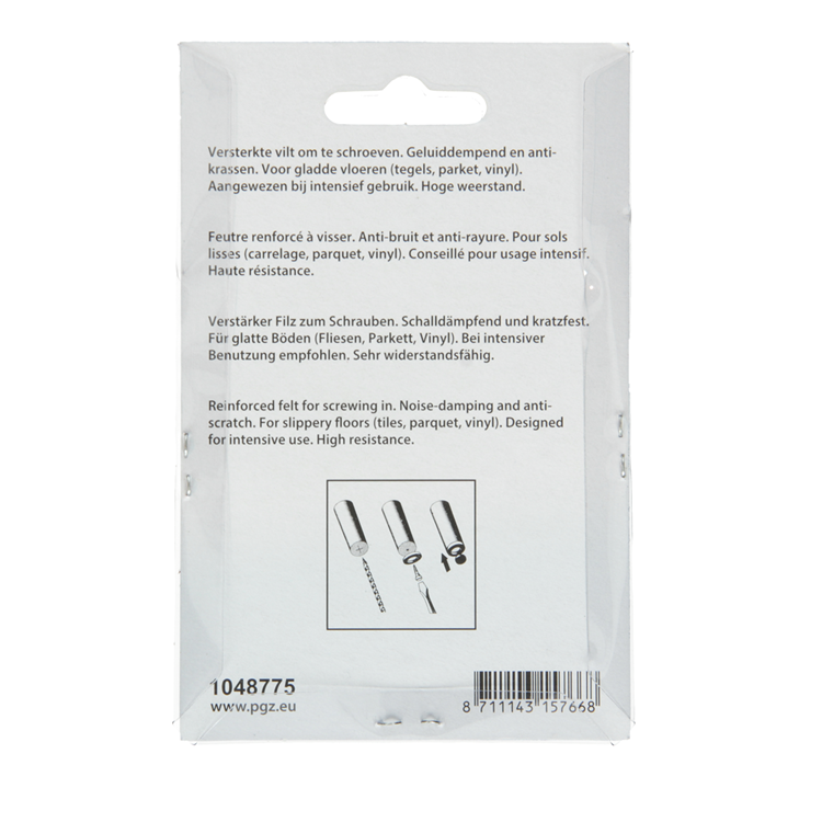 Afbeelding laden in galerijviewer, Mack 1048775 - versterkte vilt + schroef bruin ø 60 mm 4 st pcs | 6 stuks