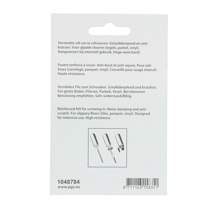 Afbeelding laden in galerijviewer, Mack 1048784 - versterkte vilt + schroef bruin ø 25 mm 8 st pcs | 6 stuks