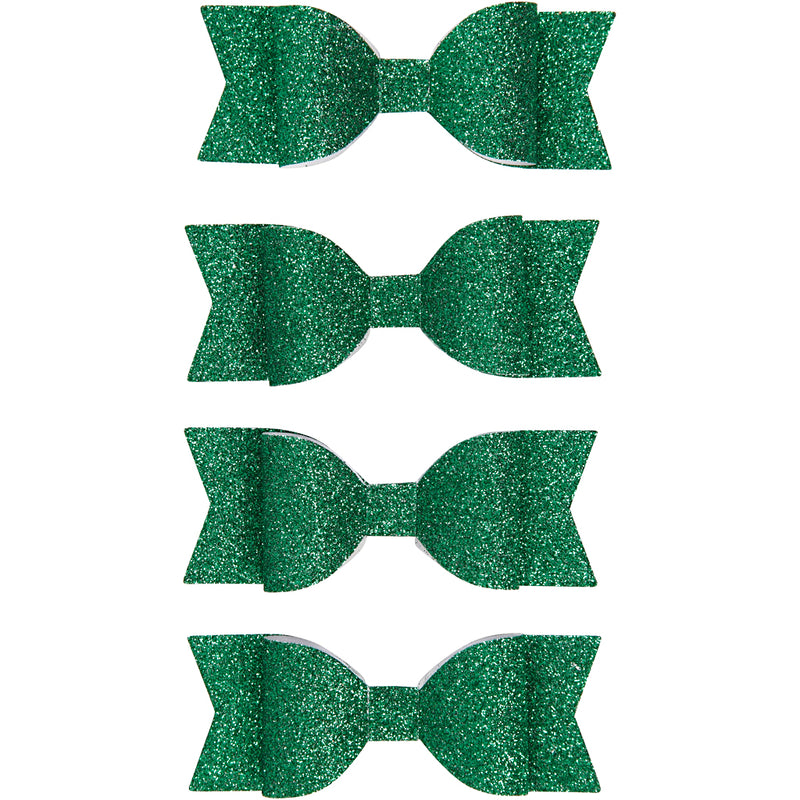 Afbeelding laden in galerijviewer, Https: www.cchobby.nl strikken-afm-31x85-mm-groen-glitter-4-stuk-1-doos