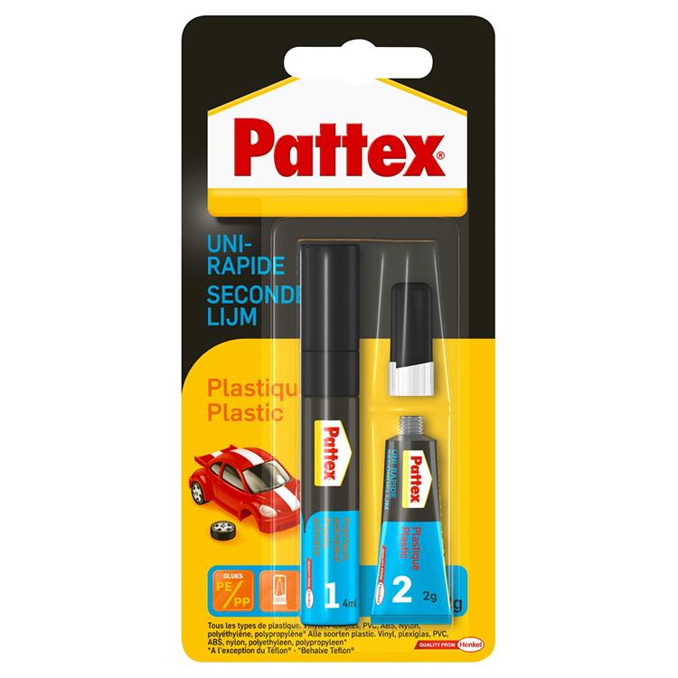 Afbeelding laden in galerijviewer, Pattex plastics lijm 2 g + 4ml | universele plasticlijm voor alle toepassingen | bindend gebruik duo-plasticlijm .