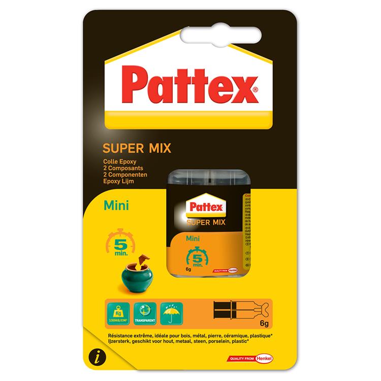 Afbeelding laden in galerijviewer, Pattex twee componentenlijm supermix universal 6gram | 2-componentenlijm epoxy | extreem sterk makkelijk bindend.