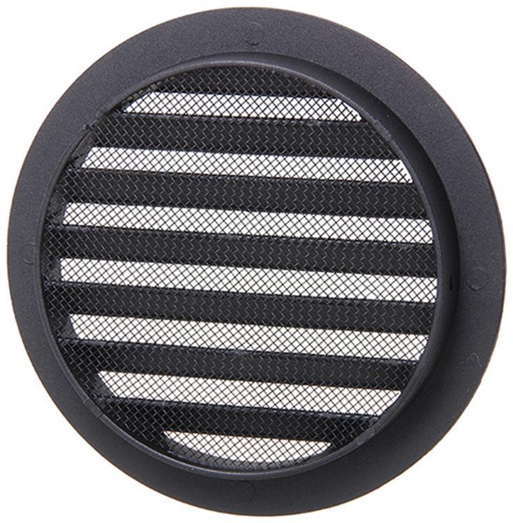 Afbeelding laden in galerijviewer, Renson 1061635 - inbouw rond schoepenr met gaas434r dia 160 ral 9005 zwart | 10 stuks