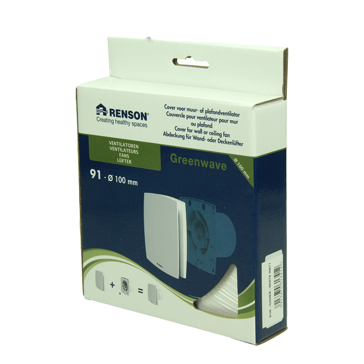 Afbeelding laden in galerijviewer, Renson 1069256 - mechanische ventilator cover (9x11-dia 100) 91w (wit) | 2 stuks