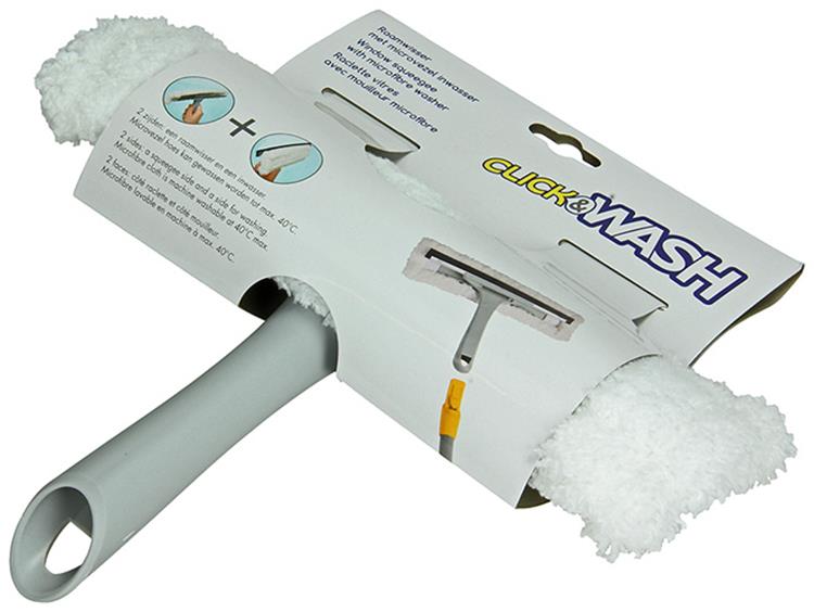 Afbeelding laden in galerijviewer, 1056847 - click wash raamwisser met microvezel inwasser | 3 stuks