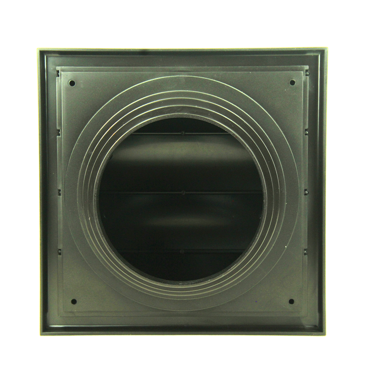 Afbeelding laden in galerijviewer, Renson 1069268 - dampkaprooster 4 klep pvc 742 (100-130) str 9005 (zwart) | 2 stuks
