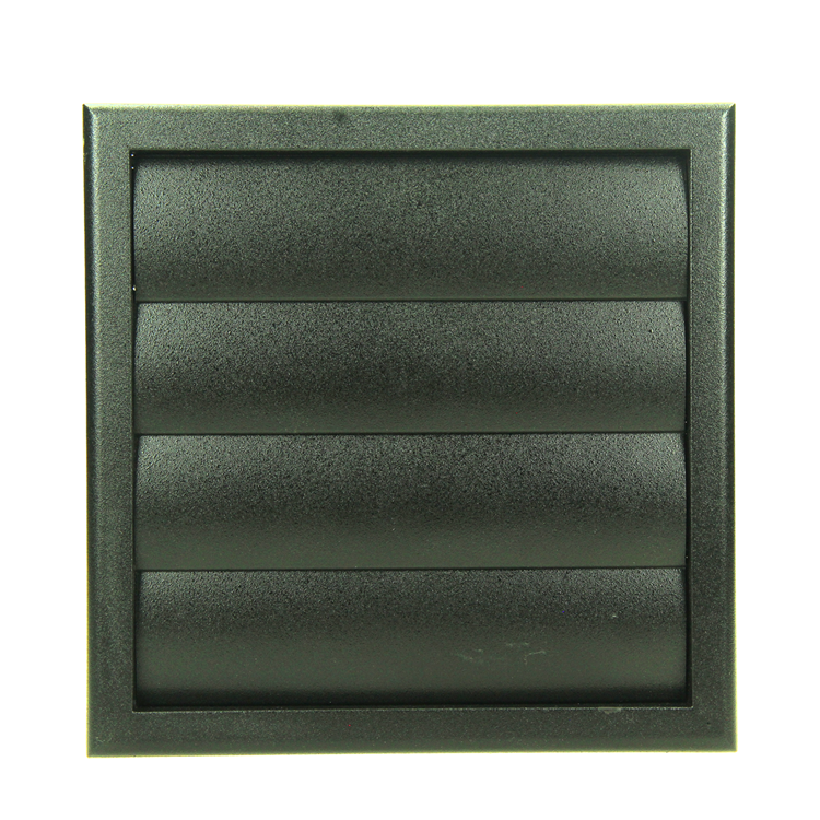 Afbeelding laden in galerijviewer, Renson 1069268 - dampkaprooster 4 klep pvc 742 (100-130) str 9005 (zwart) | 2 stuks