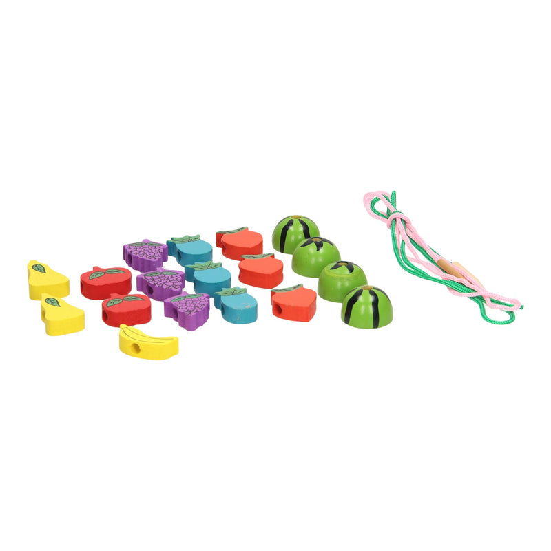 Load image into Gallery viewer, Playwood Houten Rijgkralen in Pot Fruit
