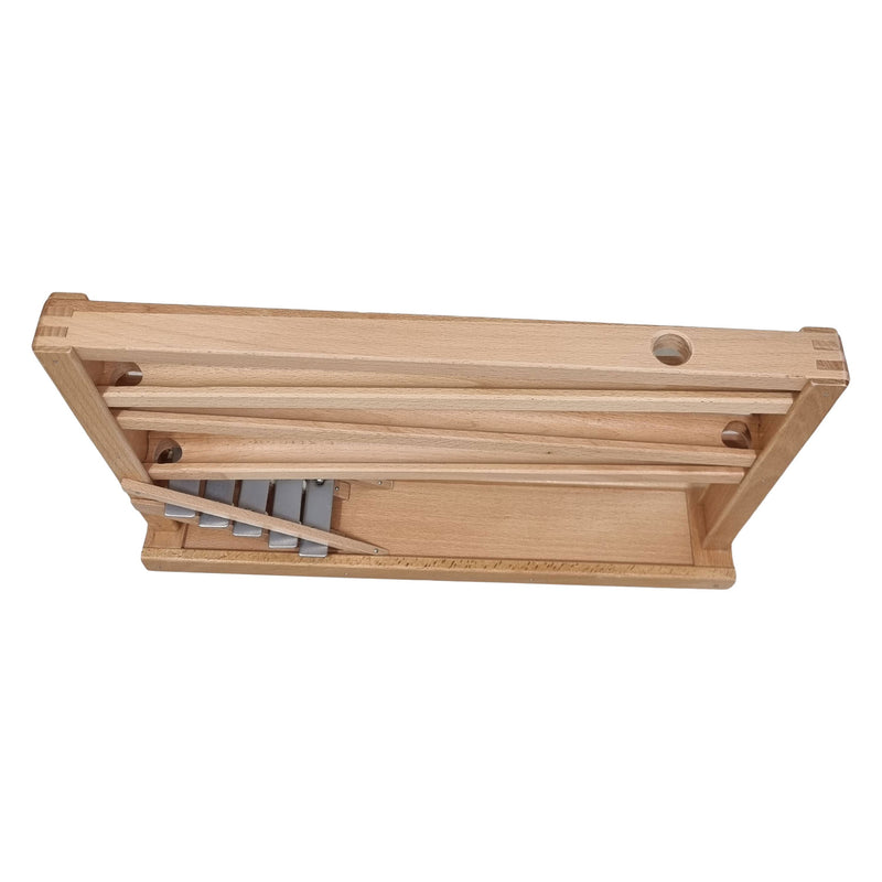 Afbeelding laden in galerijviewer, Playwood beukenhouten knikkerbaan kogelbaan met klokkenspel van beukenhout voor 16 mm knikkers (excl knikkers) marble game