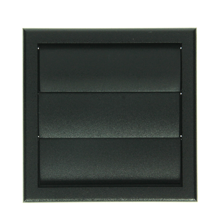 Afbeelding laden in galerijviewer, Renson 1069265 - opbouw dampkaprooster pvc 733 (154x154) str 9005 (zwart) | 2 stuks