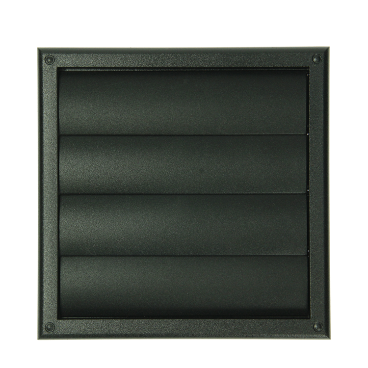 Afbeelding laden in galerijviewer, Renson 1069266 - opbouw dampkaprooster pvc 733 (187x187) str 9005 (zwart) | 2 stuks