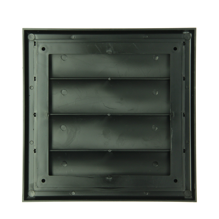Afbeelding laden in galerijviewer, Renson 1069266 - opbouw dampkaprooster pvc 733 (187x187) str 9005 (zwart) | 2 stuks