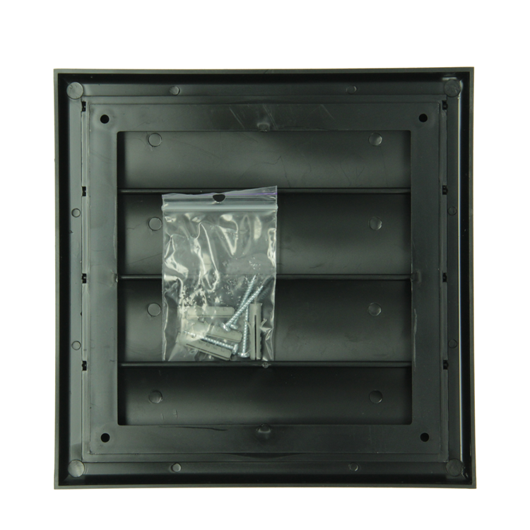 Afbeelding laden in galerijviewer, Renson 1069266 - opbouw dampkaprooster pvc 733 (187x187) str 9005 (zwart) | 2 stuks
