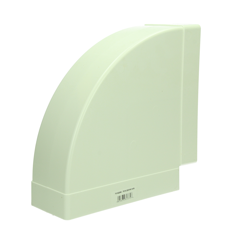 ギャラリービューアに画像をロードする, Renson 1069272 - pvc hoekverbinding hor. 90° 7016 (220x90) (wit) | 3 stuks