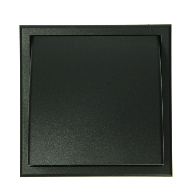 Afbeelding laden in galerijviewer, Renson 1069267 - dampkaprooster 1 klep pvc 741 (100-130) str 9005 (zwart) | 2 stuks