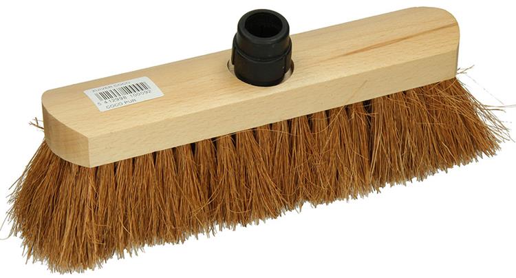 Chargez l'image dans la visionneuse de la galerie, 1009167 - cocosbezem rond hout gelakt 30cm + st eb zwart | 5 stuks