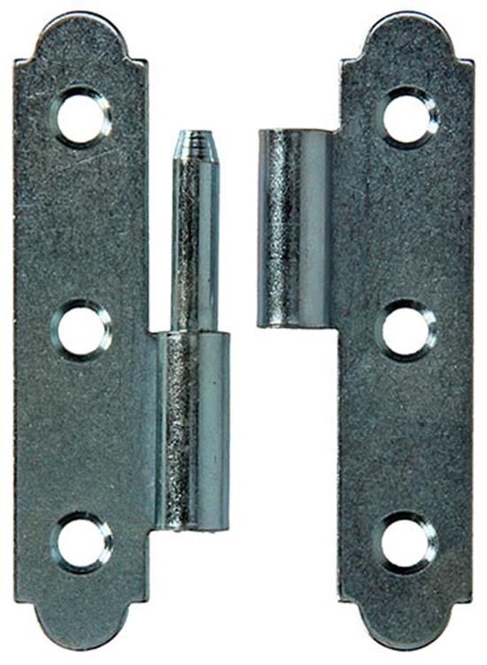Afbeelding laden in galerijviewer, Mack 1013257 - 2 spaanse paumellen links verzinkt h 80 x b 45mm | 5 stuks