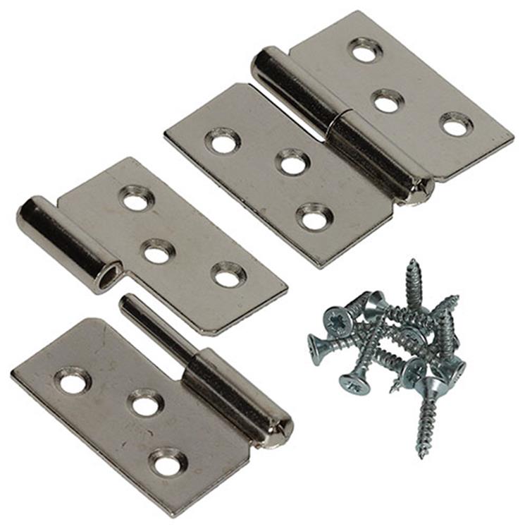 Afbeelding laden in galerijviewer, Mack 1013350 - 2 meubelpaumellen links vernikkeld h 40 x b 50 mm | 5 stuks