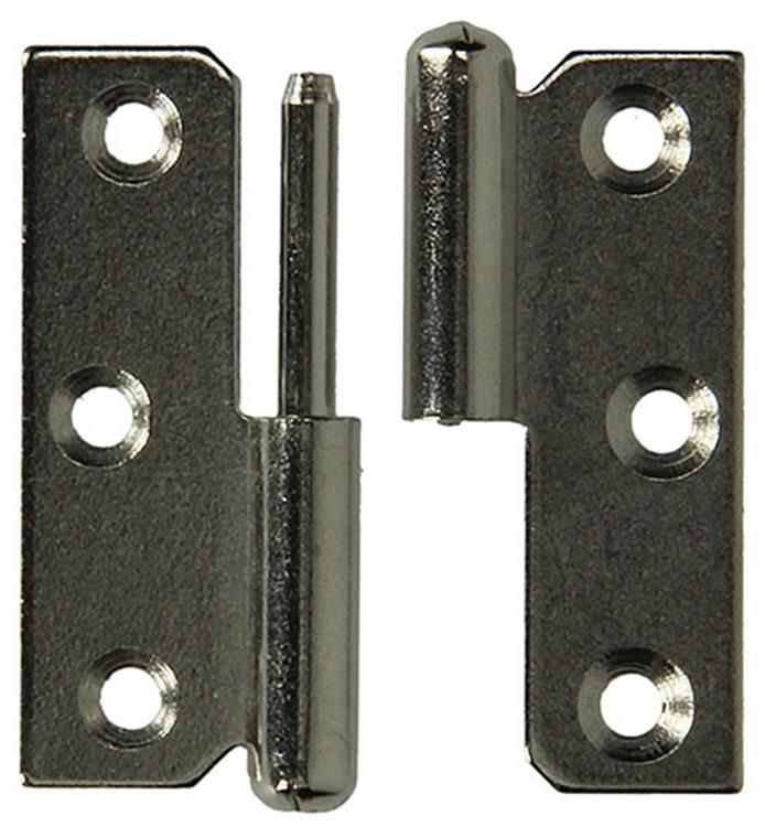 Afbeelding laden in galerijviewer, Mack 1013352 - 2 meubelpaumellen links vernikkeld h 50 x b 40 mm | 5 stuks