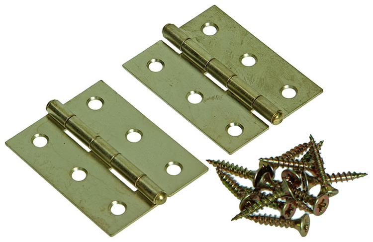 Afbeelding laden in galerijviewer, Mack 1013338 - 2 smalle scharnieren messing h 50 x b 30 mm | 5 stuks