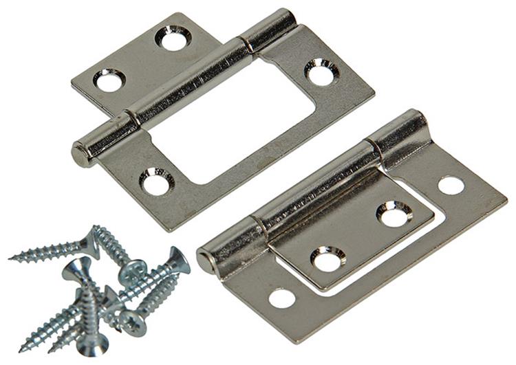 Afbeelding laden in galerijviewer, Mack 1013560 - 2 scharnieren voor vouwdeur vernikkeld h 50 x b 40 mm | 5 stuks