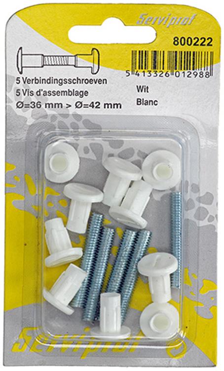 Afbeelding laden in galerijviewer, Mack 1015828 - 5 verbindingsschroeven wit 34–44mm | 10 stuks
