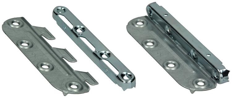 Afbeelding laden in galerijviewer, Mack 1013463 - set van 4 ledikanthaken blank 135mm | 5 stuks
