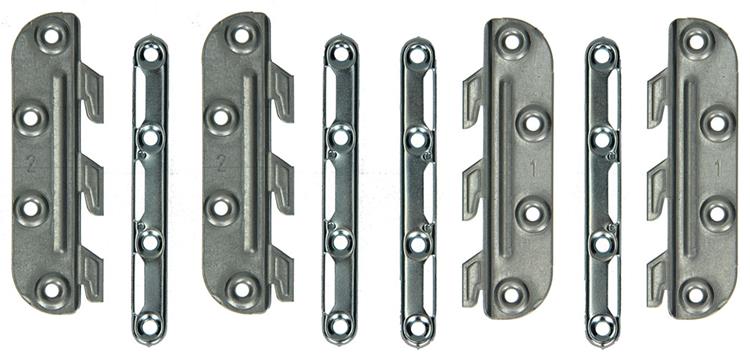 Afbeelding laden in galerijviewer, Mack 1013463 - set van 4 ledikanthaken blank 135mm | 5 stuks