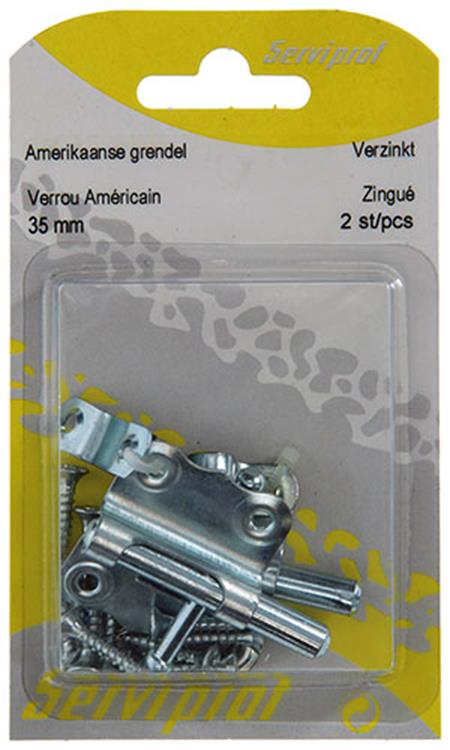 Afbeelding laden in galerijviewer, Mack 1013280 - 2 amerikaanse grendels verzinkt a 35 - b 15 mm | 5 stuks