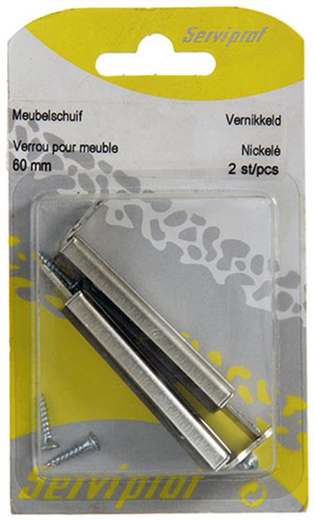 Afbeelding laden in galerijviewer, Mack 1013271 - 2 meubelschuiven vernikkeld a 60 - b 12,5 mm | 10 stuks
