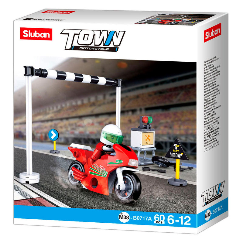 Afbeelding laden in galerijviewer, Sluban racemotor town junior 16,5 x 14,1 cm 60-delig