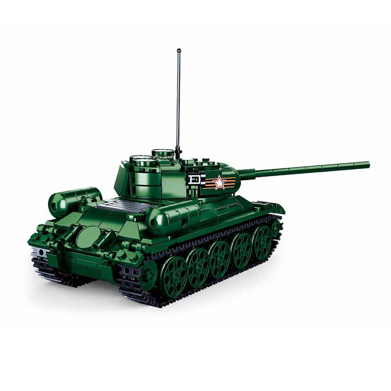 Chargez l'image dans la visionneuse de la galerie, Sluban wwii t-34-85 tank bouwspeelgoed kinderen vanaf 8 jaar – constructiespeelgoed modelbouw – bouwdoos met 497 bouwstenen – m38-b0982
