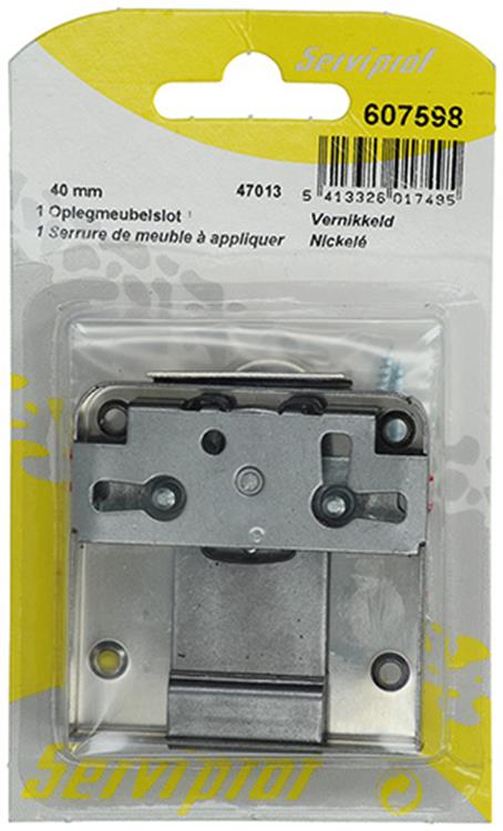 Afbeelding laden in galerijviewer, Mack 1013607 - 1 oplegmeubelslot vernikkeld 40mm | 5 stuks