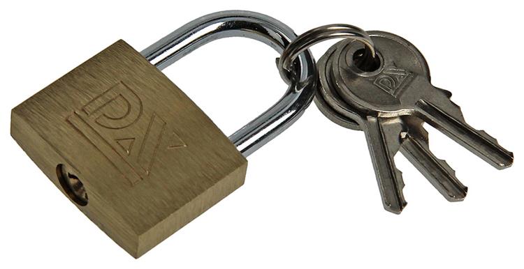 Afbeelding laden in galerijviewer, Mack 1014072 - hangslot met cilinder messing 25 mm | 10 stuks