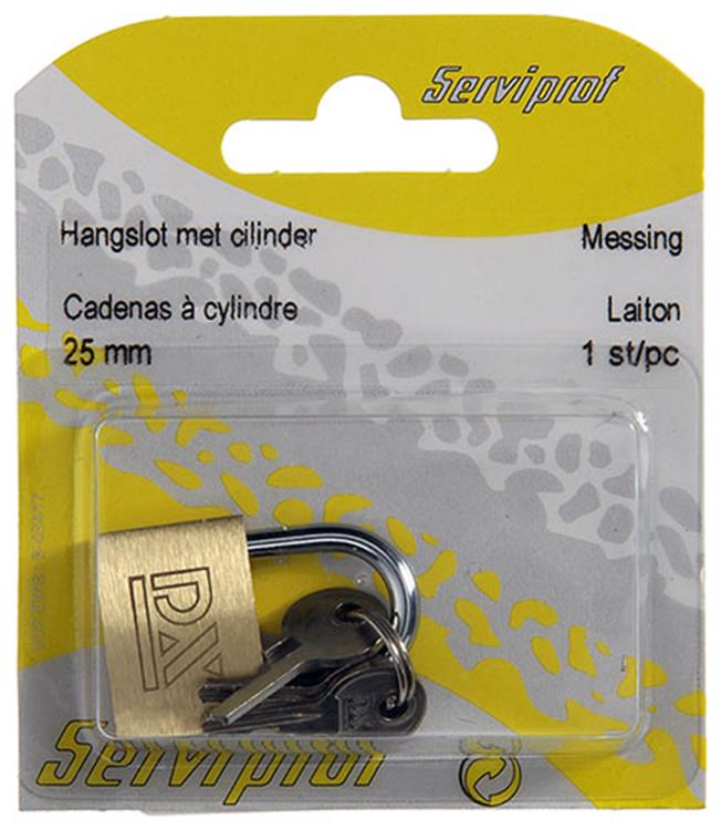 Afbeelding laden in galerijviewer, Mack 1014072 - hangslot met cilinder messing 25 mm | 10 stuks