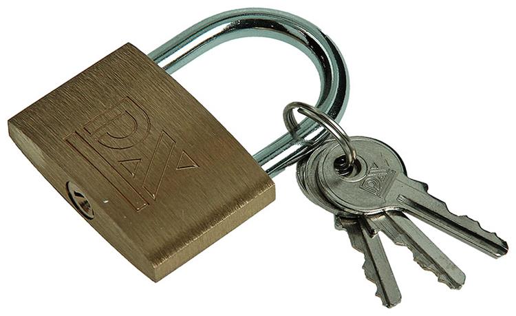 Afbeelding laden in galerijviewer, Mack 1014074 - hangslot met cilinder messing 40 mm | 10 stuks