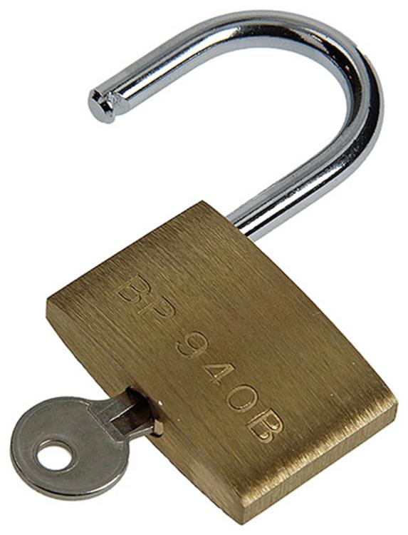 Afbeelding laden in galerijviewer, Mack 1014074 - hangslot met cilinder messing 40 mm | 10 stuks