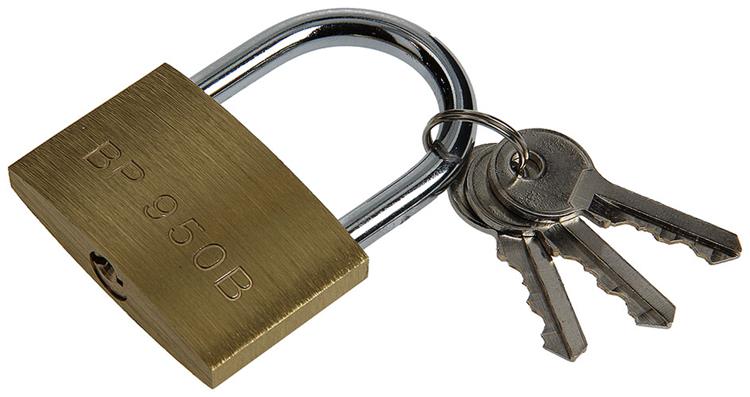 Afbeelding laden in galerijviewer, Mack 1014075 - hangslot met cilinder messing 50 mm | 10 stuks
