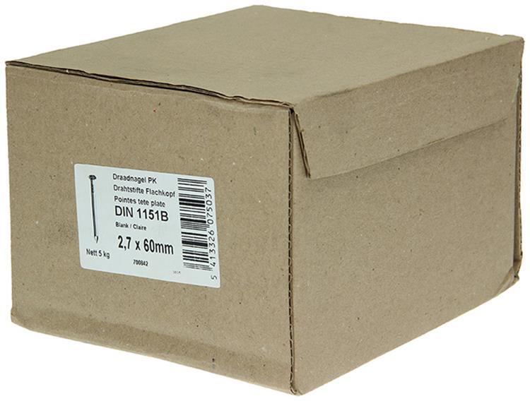 Afbeelding laden in galerijviewer, 1015642 - doos 5 kg. nagels platte kop 2,7x60 mm | 3 stuks