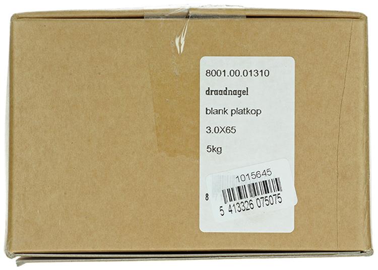 Afbeelding laden in galerijviewer, 1015645 - doos 5 kg. nagels platte kop 3,0x65 mm | 3 stuks