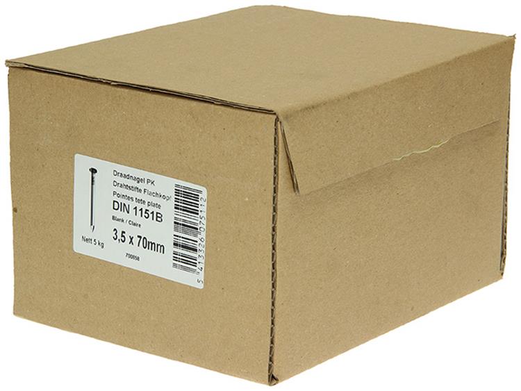 Afbeelding laden in galerijviewer, 1015649 - doos 5 kg. nagels platte kop 3,5x70 mm | 3 stuks