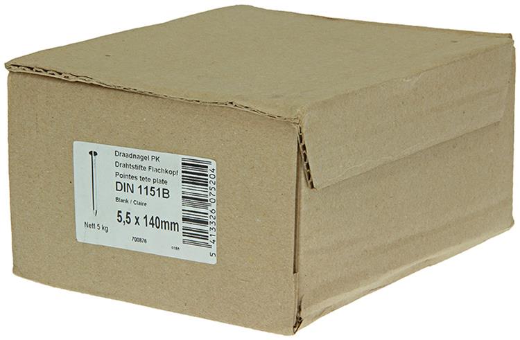 Afbeelding laden in galerijviewer, 1015658 - doos 5 kg nagels platte kop 5,5x140 mm | 3 stuks