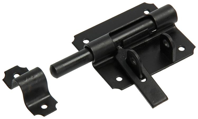 Afbeelding laden in galerijviewer, Mack 1013735 - 1 hangslotgrendel zwart 80mm | 5 stuks