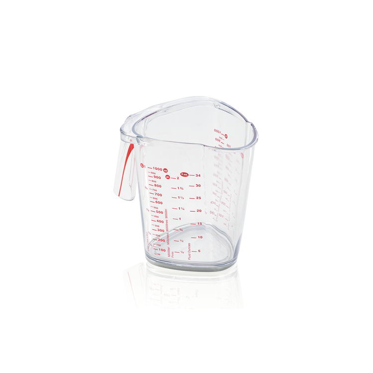 Afbeelding laden in galerijviewer, Leifheit comfortline maatbeker - 1 liter - incl. antislipbodem - incl. schenktuit - vaatwasserbestendig - transparant