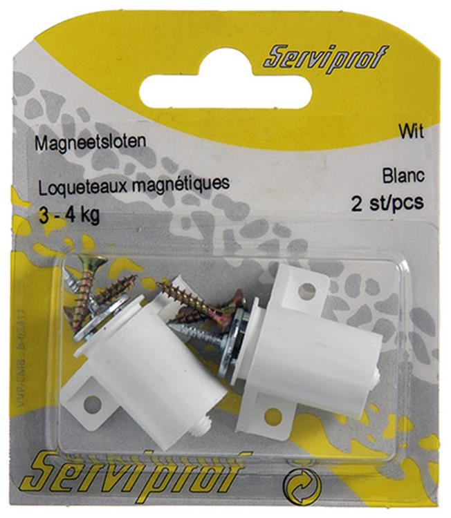 Afbeelding laden in galerijviewer, Mack 1013834 - 2 magneetsloten wit 3 - 4 kg | 5 stuks