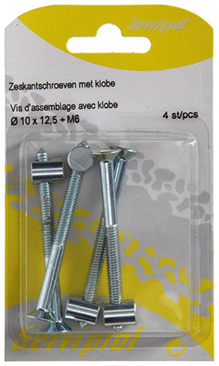 Afbeelding laden in galerijviewer, Mack 1013836 - 4 verbindingsschroeven met dwarsmoer m6x70 + m10x12,5 | 5 stuks